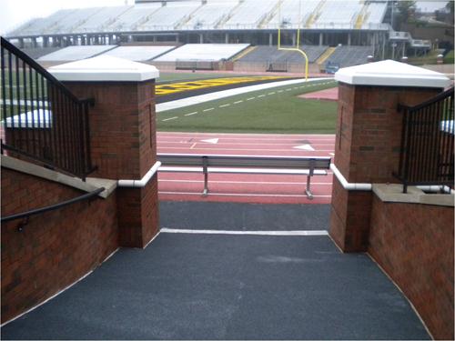 stonchem flooring in football ramp